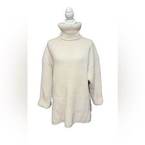 Acne Studios Ribbed Wool Turtleneck Sweater ivory Size XS